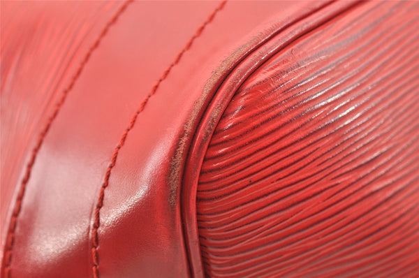 Authentic Louis Vuitton Epi Noe Shoulder Drawstring Bag Red M44007 LV 9558I