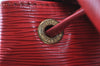 Authentic Louis Vuitton Epi Noe Shoulder Drawstring Bag Red M44007 LV 9558I