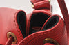 Authentic Louis Vuitton Epi Noe Shoulder Drawstring Bag Red M44007 LV 9558I