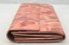 Authentic Louis Vuitton Vernis Ikat Flower Portefeuille Sarah Wallet Pink 9560I