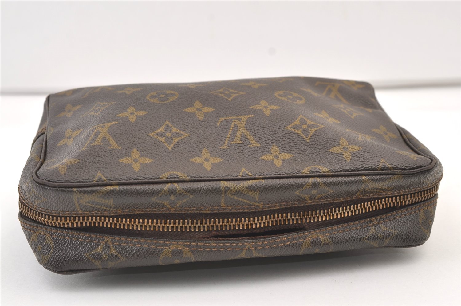 Auth Louis Vuitton Monogram Trousse Toilette 23 Clutch Bag Old Model Junk 9560J