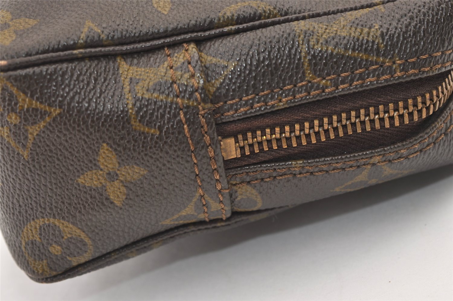 Auth Louis Vuitton Monogram Trousse Toilette 23 Clutch Bag Old Model Junk 9560J