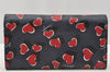 Authentic GUCCI Heart Beat Long Wallet Purse Leather 309702 Navy Blue 9561I