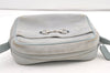 Authentic GUCCI Horsebit Shoulder Cross Bag Suede Leather Light Blue Junk 9562J