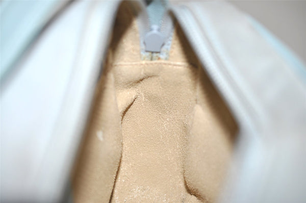 Authentic GUCCI Horsebit Shoulder Cross Bag Suede Leather Light Blue Junk 9562J