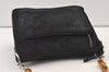 Authentic GUCCI Bamboo Shoulder Hand Bag Purse Suede Leather 0008509 Black 9563J