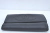 Authentic CHANEL Caviar Skin Vintage CoCo Mark Trifold Wallet Purse Black 9565I