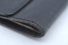Authentic CHANEL Caviar Skin Vintage CoCo Mark Trifold Wallet Purse Black 9565I