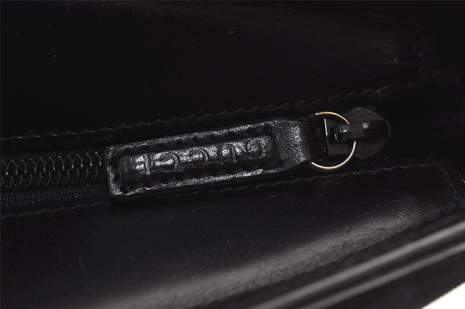 Authentic GUCCI Vintage Shoulder Tote Bag Nylon Leather Black 9565J
