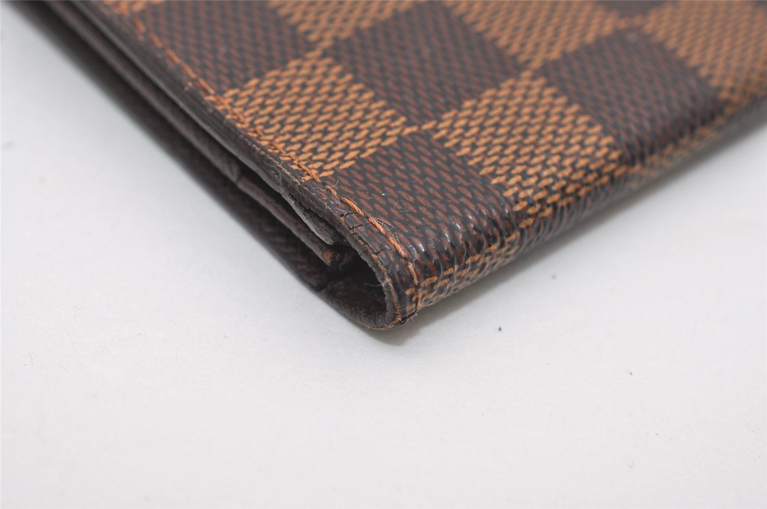 Authentic Louis Vuitton Damier Porte Cartes Credit Yen Wallet N60825 LV 9566I