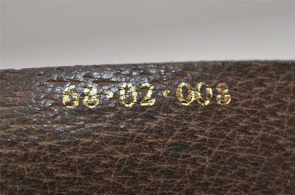 Authentic GUCCI Web Sherry Line Shoulder Bag GG PVC Leather Brown Junk 9566J