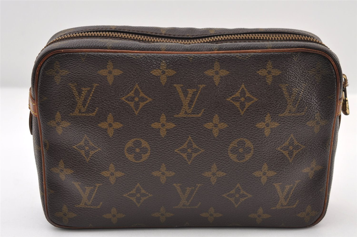 Authentic Louis Vuitton Monogram Compiegne 23 Clutch Hand Bag M51847 LV 9568I