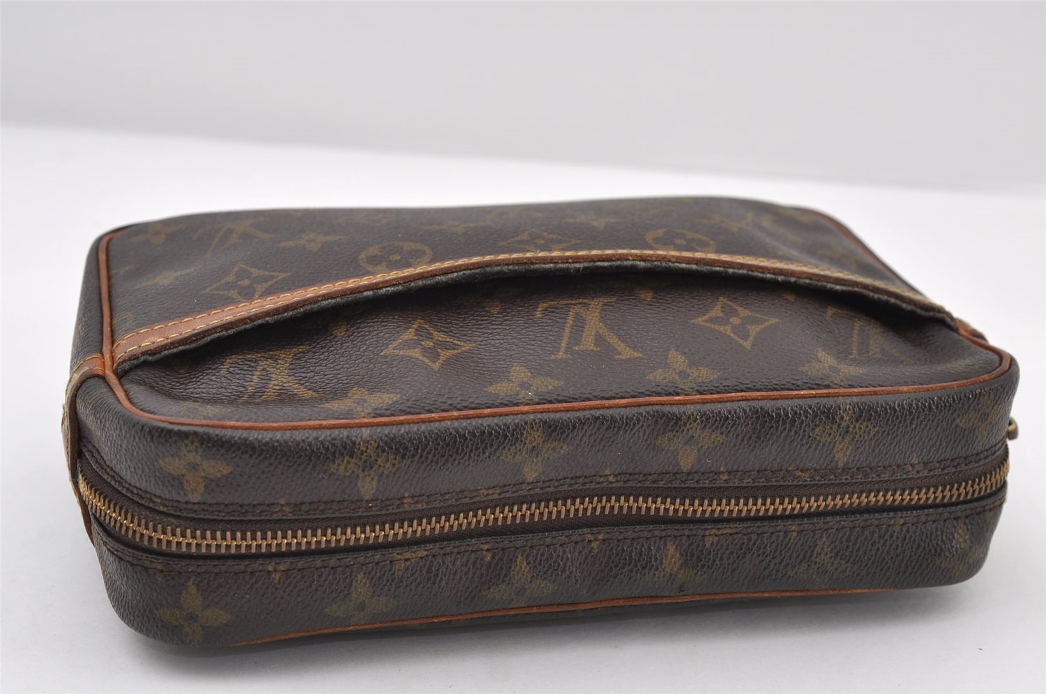 Authentic Louis Vuitton Monogram Compiegne 23 Clutch Hand Bag M51847 LV 9568I