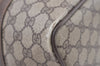 Authentic GUCCI Vintage Hand Boston Bag GG PVC Leather Brown 9568J