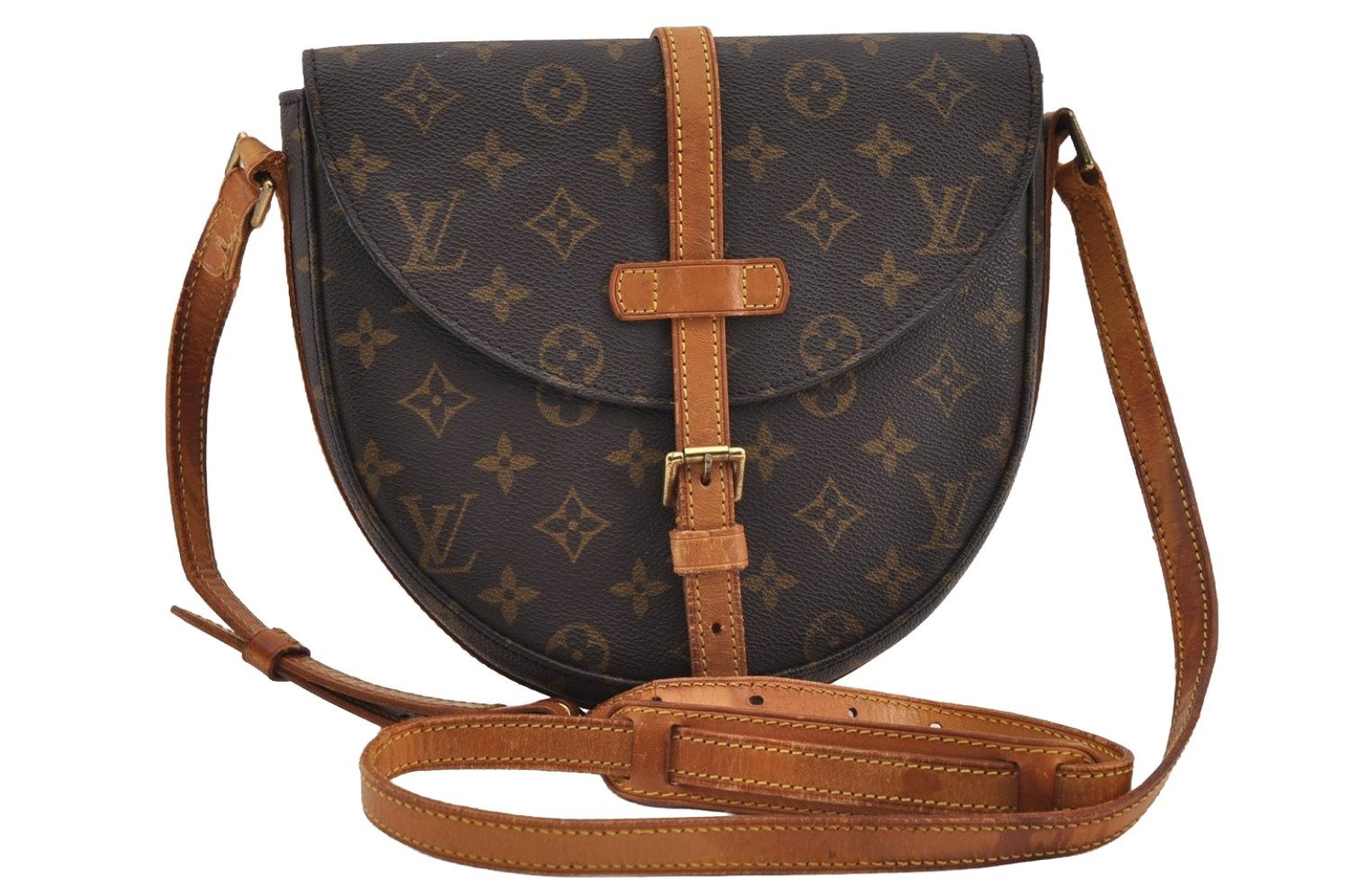 Authentic Louis Vuitton Monogram Chantilly MM Shoulder Bag M51233 Junk 9570I