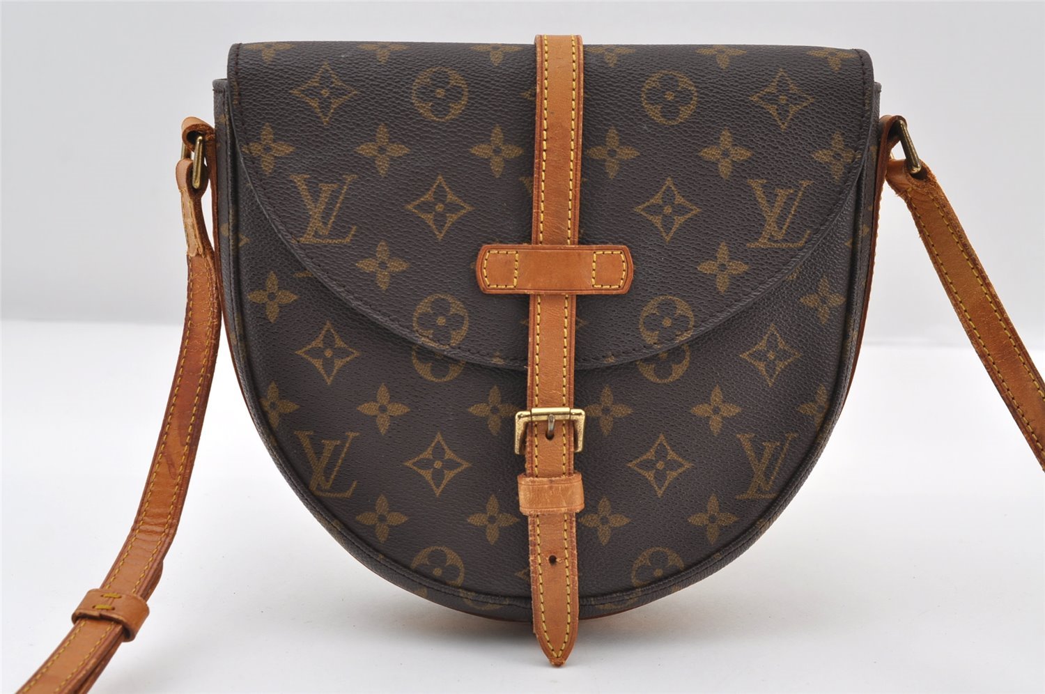 Authentic Louis Vuitton Monogram Chantilly MM Shoulder Bag M51233 Junk 9570I