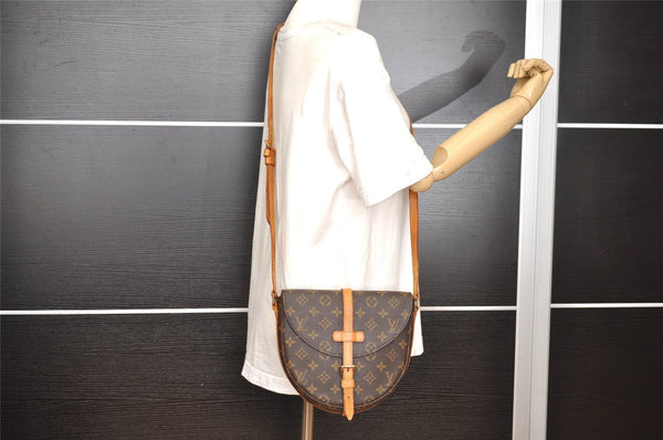 Authentic Louis Vuitton Monogram Chantilly MM Shoulder Bag M51233 Junk 9570I