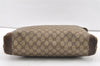 Authentic GUCCI Web Sherry Line Shoulder Tote Bag GG PVC Leather Brown 9570J