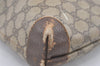 Authentic GUCCI Web Sherry Line Shoulder Tote Bag GG PVC Leather Brown 9570J