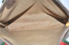 Authentic GUCCI Web Sherry Line Shoulder Tote Bag GG PVC Leather Brown 9570J
