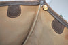 Authentic GUCCI Web Sherry Line Shoulder Tote Bag GG PVC Leather Brown 9570J