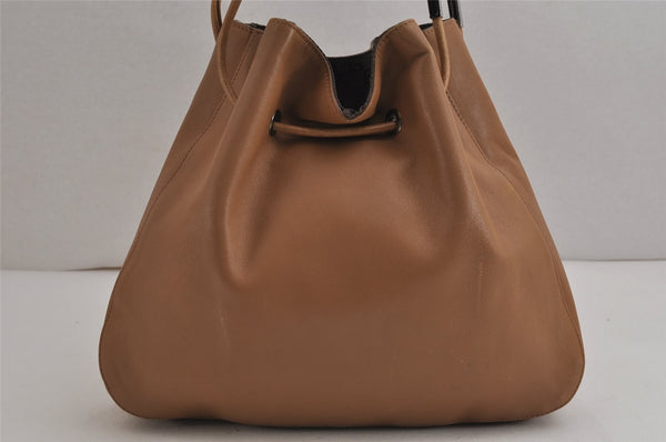 Authentic GUCCI Vintage Shoulder Hand Bag Purse Leather 0013748 Brown 9571J