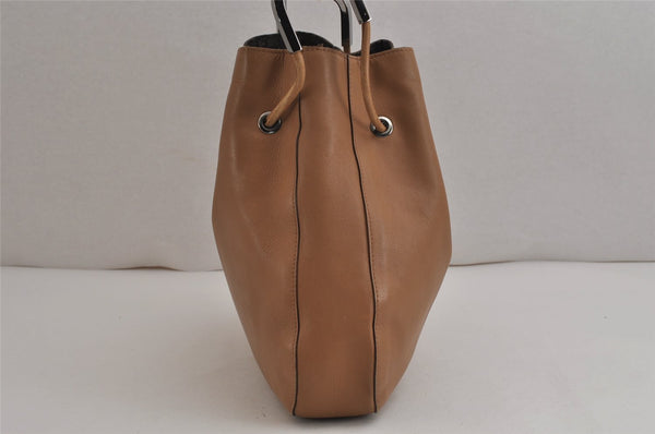 Authentic GUCCI Vintage Shoulder Hand Bag Purse Leather 0013748 Brown 9571J