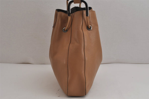 Authentic GUCCI Vintage Shoulder Hand Bag Purse Leather 0013748 Brown 9571J
