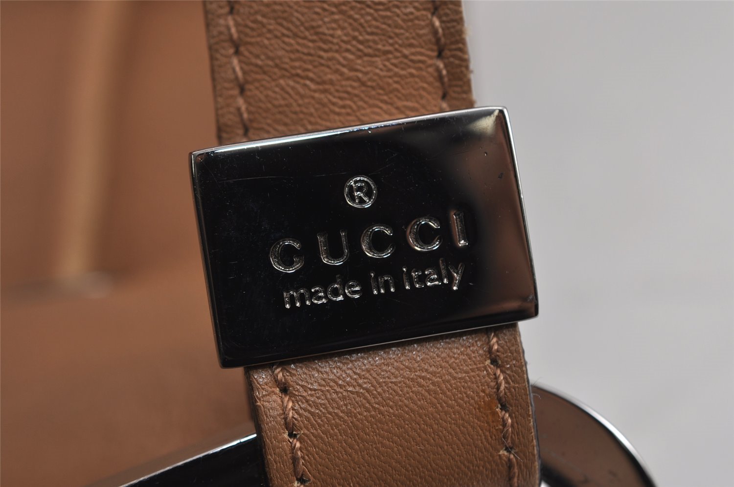 Authentic GUCCI Vintage Shoulder Hand Bag Purse Leather 0013748 Brown 9571J