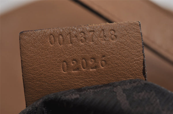 Authentic GUCCI Vintage Shoulder Hand Bag Purse Leather 0013748 Brown 9571J