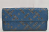 Authentic BOTTEGA VENETA Intrecciato Leather Long Wallet Purse Blue 9572J