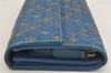 Authentic BOTTEGA VENETA Intrecciato Leather Long Wallet Purse Blue 9572J