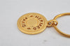 Authentic HERMES Bijouterie Fantaisie Sellier Coin Pendant Necklace Gold 9573J