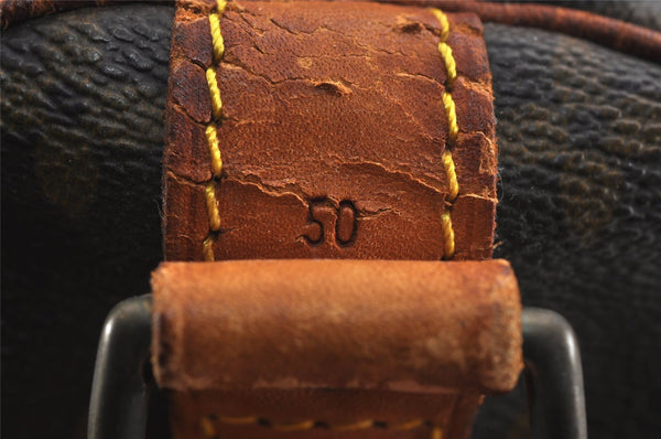 Auth Louis Vuitton Monogram Keepall Bandouliere 50 M41416 Boston Bag Junk 9574J