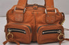 Authentic Chloe Vintage Betty Shoulder Hand Bag Purse Leather Brown 9576I