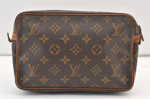 Authentic Louis Vuitton Monogram Compiegne 23 Clutch Hand Bag M51847 LV 9576J