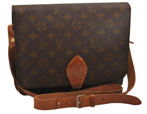 Authentic Louis Vuitton Monogram Cartouchiere GM Shoulder Bag Old Model 9578J