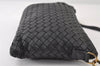 Authentic BOTTEGA VENETA Intrecciato Leather Shoulder Cross Body Bag Black 9579I