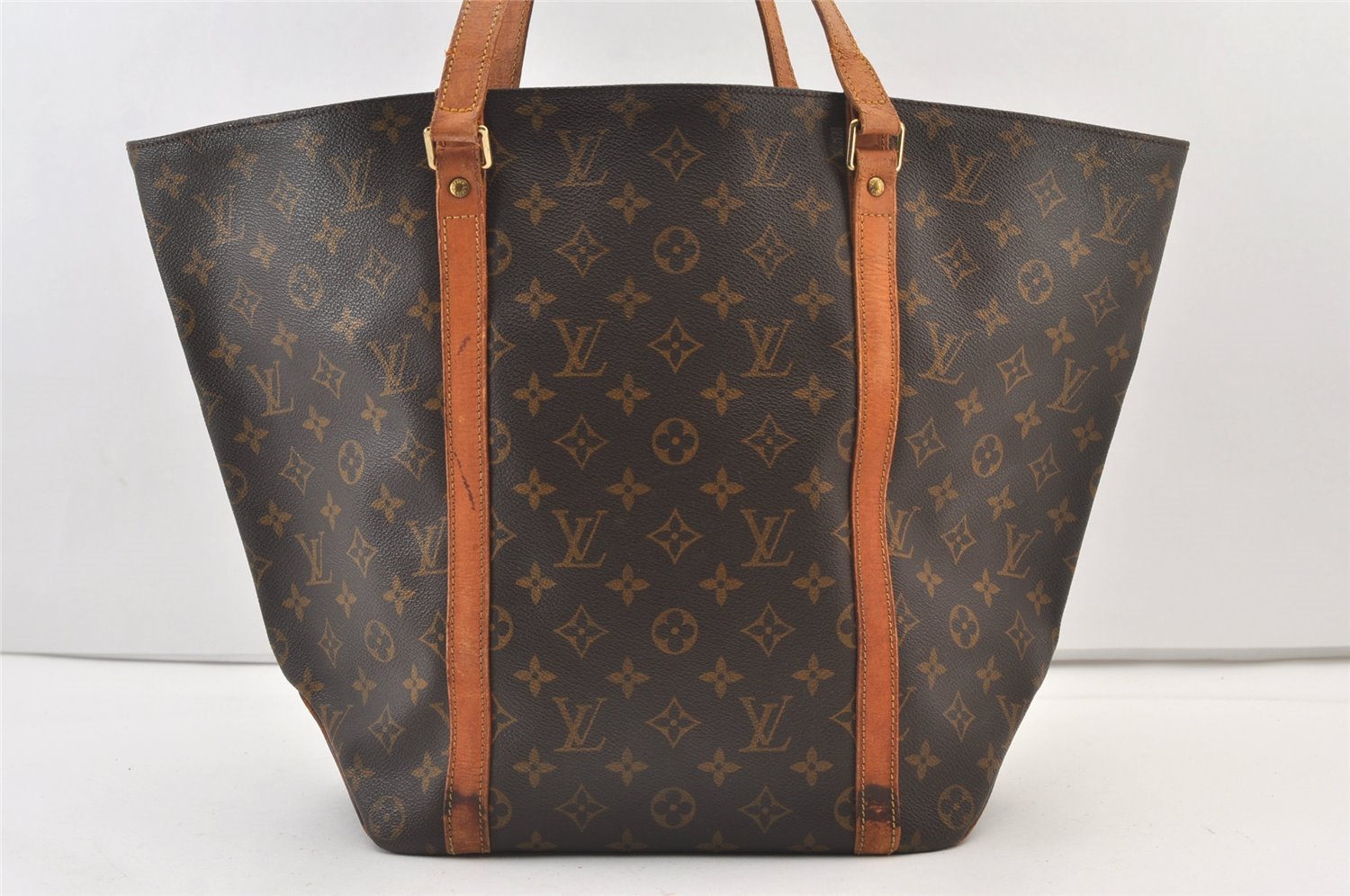 Authentic Louis Vuitton Monogram Sac Shopping PM Tote Bag M51108 LV Junk 9579J