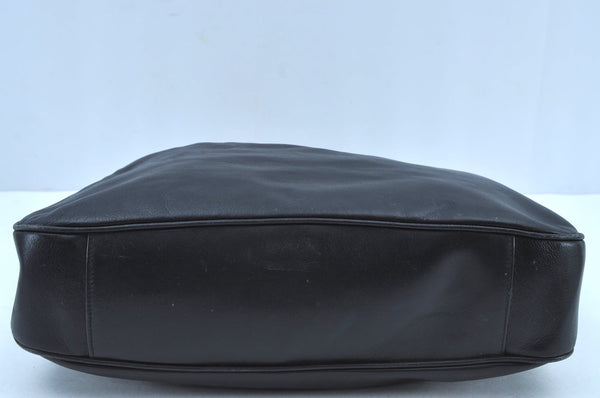 Authentic GUCCI Vintage Bamboo 2Way Shoulder Tote Bag Leather Black Junk 9580H