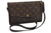 Auth Louis Vuitton Monogram Pochette Double Rabat Shoulder Bag M51815 LV 9581I