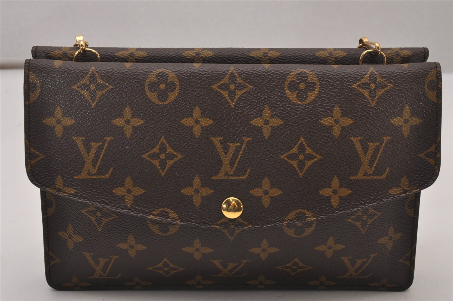 Auth Louis Vuitton Monogram Pochette Double Rabat Shoulder Bag M51815 LV 9581I