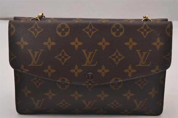 Auth Louis Vuitton Monogram Pochette Double Rabat Shoulder Bag M51815 LV 9581I