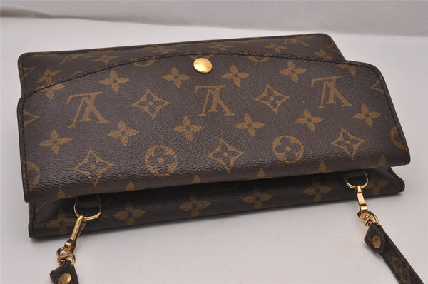 Auth Louis Vuitton Monogram Pochette Double Rabat Shoulder Bag M51815 LV 9581I
