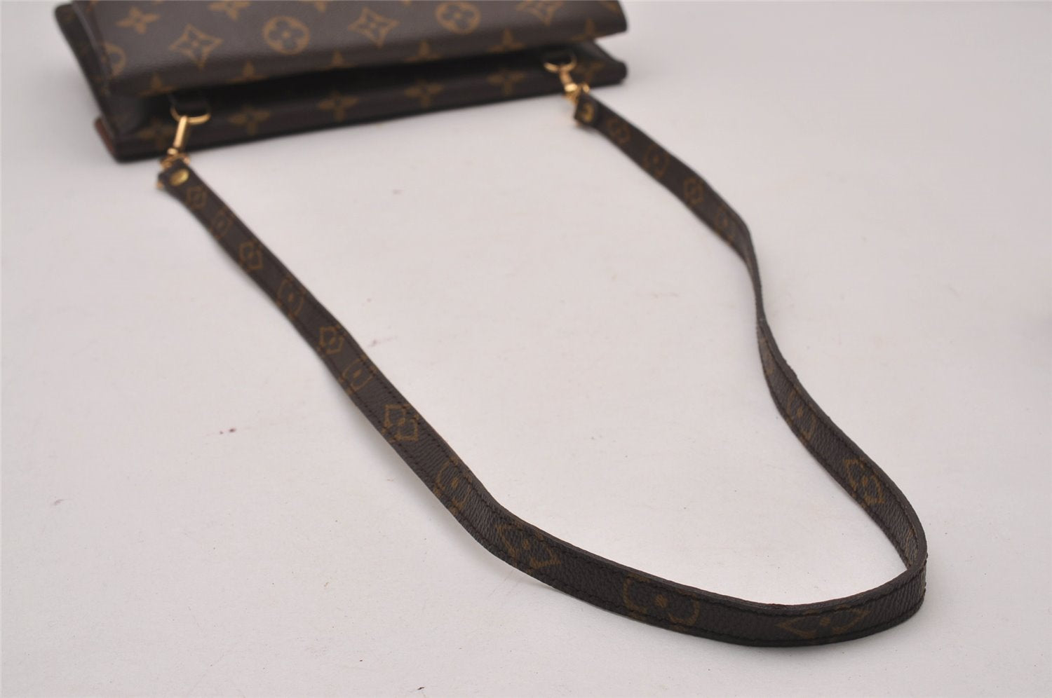 Auth Louis Vuitton Monogram Pochette Double Rabat Shoulder Bag M51815 LV 9581I