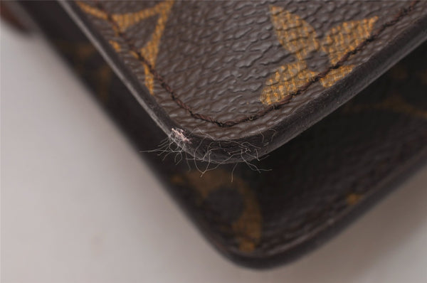 Auth Louis Vuitton Monogram Pochette Double Rabat Shoulder Bag M51815 LV 9581I