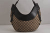 Authentic GUCCI Shoulder Hand Bag Purse GG Canvas Leather 106250 Brown 9581J