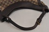 Authentic GUCCI Shoulder Hand Bag Purse GG Canvas Leather 106250 Brown 9581J
