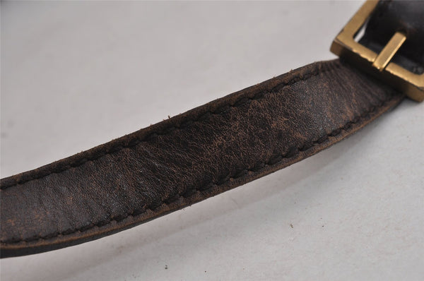 Authentic GUCCI Shoulder Hand Bag Purse GG Canvas Leather 106250 Brown 9581J