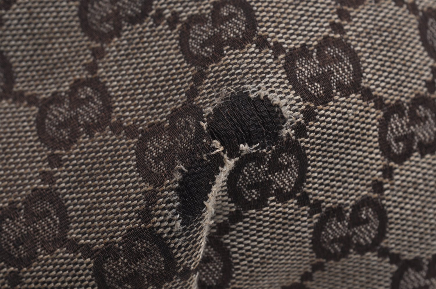 Authentic GUCCI Shoulder Hand Bag Purse GG Canvas Leather 106250 Brown 9581J